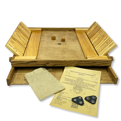 Настольная игра из дерева «Закрой коробку» (Shut The Box) M - фото 69924436