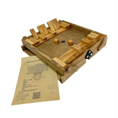 Настольная игра из дерева «Закрой коробку» (Shut The Box) S - фото 69924827
