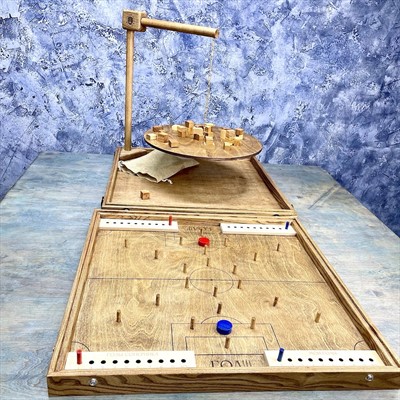 Настольная игра из дерева «Балансир и Футбол» 2 в 1 М - фото 69925374