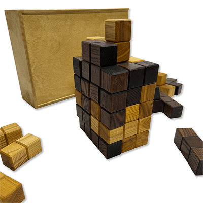 Деревянная головоломка «Тетрис 3D куб» - фото 69925971