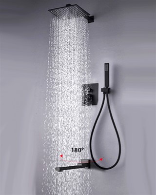 Elbe Встраиваемый душевой комплект 3 режима  TVZ-0811 Чёрный - фото 69926456