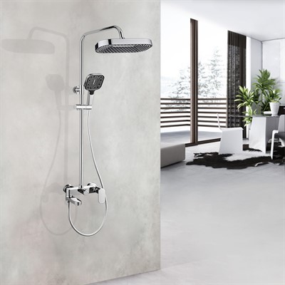 Salda Душевая стойка со смесителем ALS-615-17 Хром - фото 69926615