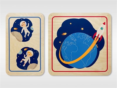 Набор стеновых панелей «Мы в Космосе - Первый полёт» - фото 69928123