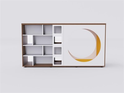 Стеллаж детский книжный с местом для отдыха из коллекции СТУГЛ 200х60х105 см - фото 69929188