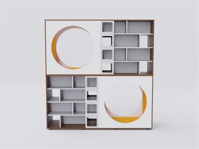 Стеллаж детский книжный с местом для отдыха из коллекции СТУГЛ 225х208х61 см - фото 69929191