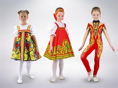 Народные костюмы и аксессуары в стиле Хохлома - фото 69929741