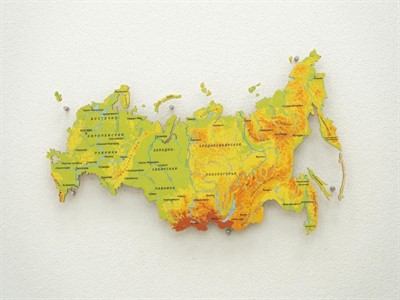 Физическая карта России из дерева на стену «Родина моя» 900×511×30мм - фото 69929863