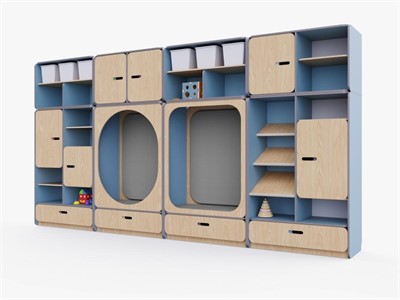 Детская стенка с местом для хранения и зонами отдыха из коллекции «НЕГА» - фото 69930100