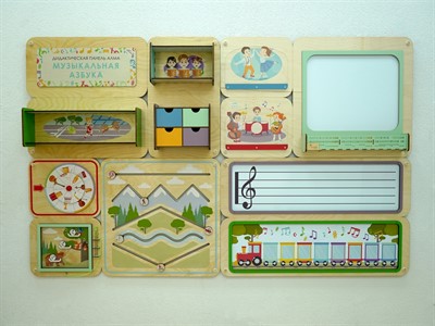 «Музыкальная азбука» — Дидактическая настенная панель - фото 69930922