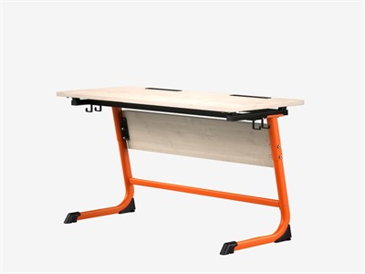 Ученический стол двухместный регулируемый с наклоном столешницы - фото 69932398