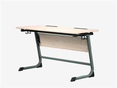 Ученический стол двухместный регулируемый с наклоном столешницы - фото 69932404