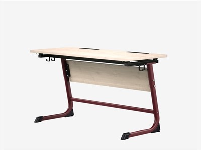 Ученический стол двухместный регулируемый с наклоном столешницы - фото 69932406