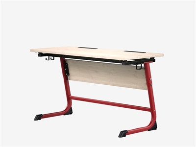 Ученический стол двухместный регулируемый с наклоном столешницы - фото 69932407
