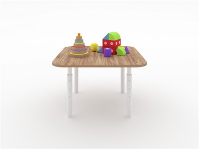 Квадратный растущий стол из коллекции «НЕГА» с телескопическими ножками - фото 69933458