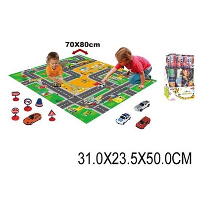 Коврик с машинками 019A-1E в коробке - фото 69934122