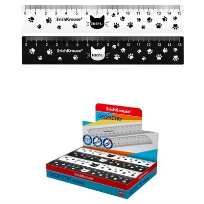 Линейка пластик 15см Meow 57816 ErichKrause - фото 69934292