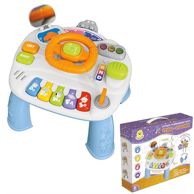 Развивающий центр Levatoys MK368-48B Чудо-столик Руль синий в кор. - фото 69934476