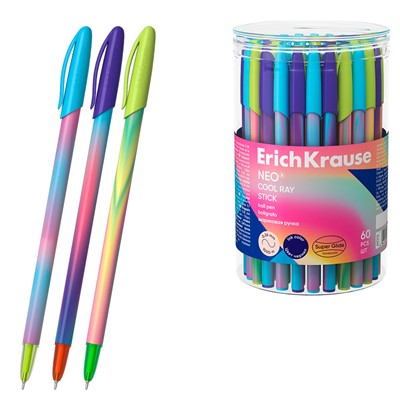 Ручка шарик синяя Neo® Stick Cool Ray 0.7, Super Glide Technology 61012 /Erich Krause/ - фото 69934788