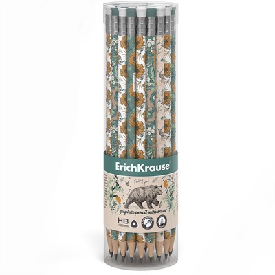 Карандаш ч/гр. Natural Life с ластиком HB 55261 /Erich Krause/ - фото 69934846