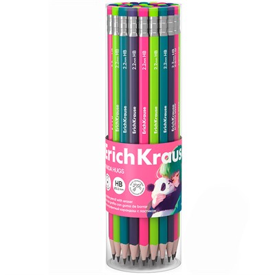 Карандаш ч/гр. Panda Hugs с ластиком, HB 62762 /Erich Krause/ - фото 69934852