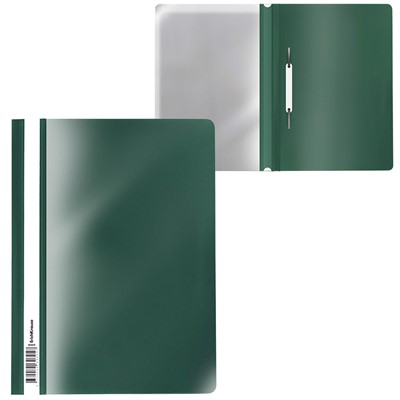Папка-скоросшиватель пластиковая Fizzy Classic A4, зеленый 50005 ErichKrause - фото 69934901