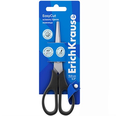 Ножницы 13,5 см EasyCut черный 21919 ErichKrause - фото 69934950