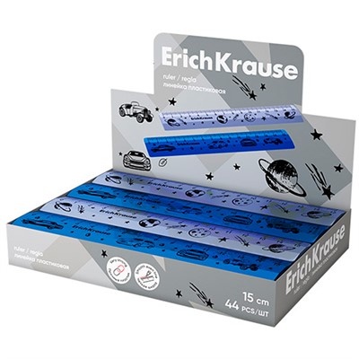 Линейка пластик 15см для мальчиков ассорти 57822 ErichKrause - фото 69934957