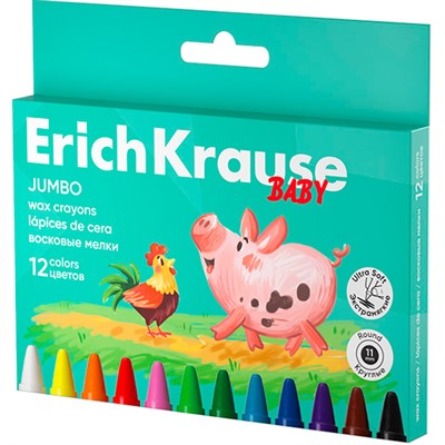 Мелки восковые 12 цв. Baby Jumbo 62943 /Erich Krause/ - фото 69934981