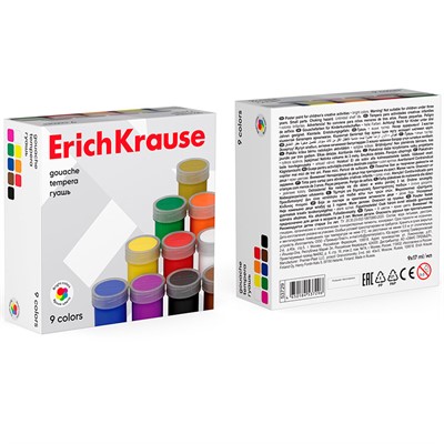 Гуашь 9 цв. по 17 мл 53729 /Erich Krause/ - фото 69934982