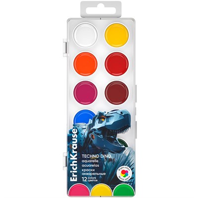 Акварель 12 цв. Techno Dino 65411 /Erich Krause/ - фото 69934985