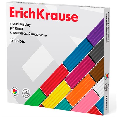 Пластилин 12 цв. классический 192 г 50558 /Erich Krause/. - фото 69935038