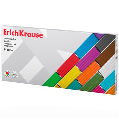 Пластилин 24 цв. классический 384 г 61319 /Erich Krause/. - фото 69935055