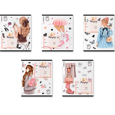 Тетрадь 24 л. линейка Fashion Girl 60589 - фото 69935152