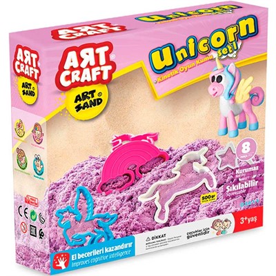 Набор для творчества Кинетический песок Единороги, 500г 03611 ART SAND - фото 69935166