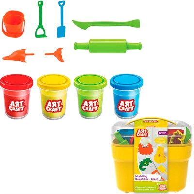 Набор для творчества Набор для лепки Пляж, тесто 4х56г 03494 AЯT CRAFT - фото 69935168