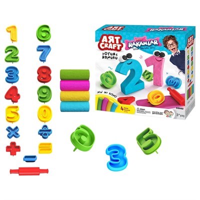 Набор для творчества Набор для лепки Учим цифры, тесто 4х50г 03552 AЯT CRAFT - фото 69935177