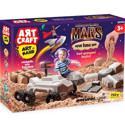 Набор для творчества Кинетический песок Миссия на Марс, 750г 03743 ART SAND - фото 69935180