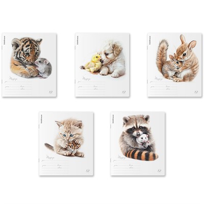 Тетрадь 12 л. клетка Little Cuties 63236 ErichKrause - фото 69935188