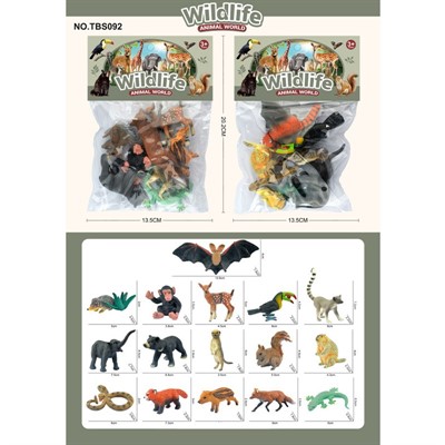 Набор животных TBS092 лесных в пак. - фото 69935305