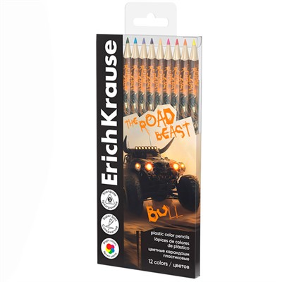 Карандаши цвет. 12 цв. Road Beast 62932 ErichKrause - фото 69935363