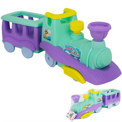 Паровоз КРОКОТАМ салатово-сиреневый ПД-6030 /15/ - фото 69935510