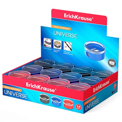 Точилка пластик Universe, Classic, с контейнером, ассорти 21828 ErichKrause - фото 69935606