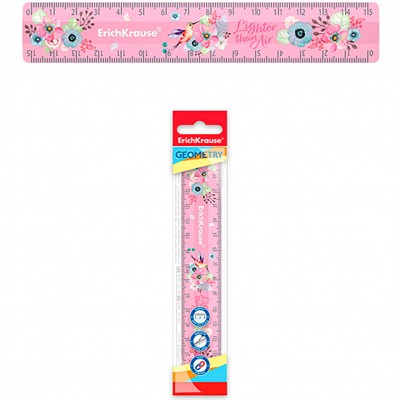 Линейка пластик 15см Colibri 55475 ErichKrause. - фото 69935617