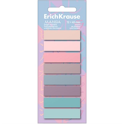 Клейкие закладки пластиковые Manga, 160 листов, 8 цветов 61581 ErichKrause - фото 69935630