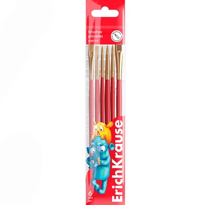 Набор кистей синтетика 6 шт. Jolly Friends 62939 ErichKrause - фото 69935655