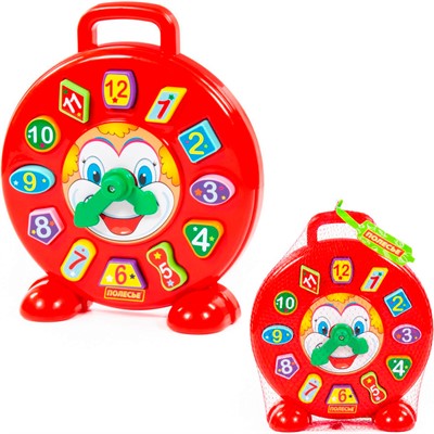 Логическая игрушка Часы Клоун 62741 /П-Е/6/ - фото 69935826