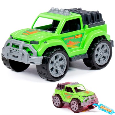 Автомобиль Легионер зеленый в сетке 87614 П-Е /16/ - фото 69936298