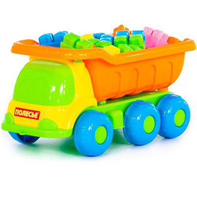 Автомобиль Кеша самосвал+конструктор Малютка 35 эл. 4342 П-Е /12/ - фото 69936455