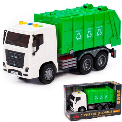 Автомобиль МАЗ-коммунальный инерционный со светом и звуком в коробке 94070 П-Е /8/ - фото 69936539