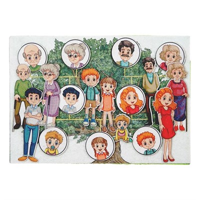 Развивающая игра из фетра Семья с игровым полем LIP1124 - фото 69936592